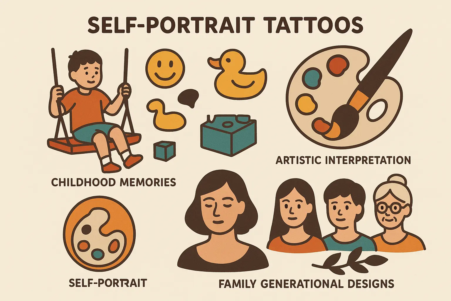 Self-portrait tattoo styles