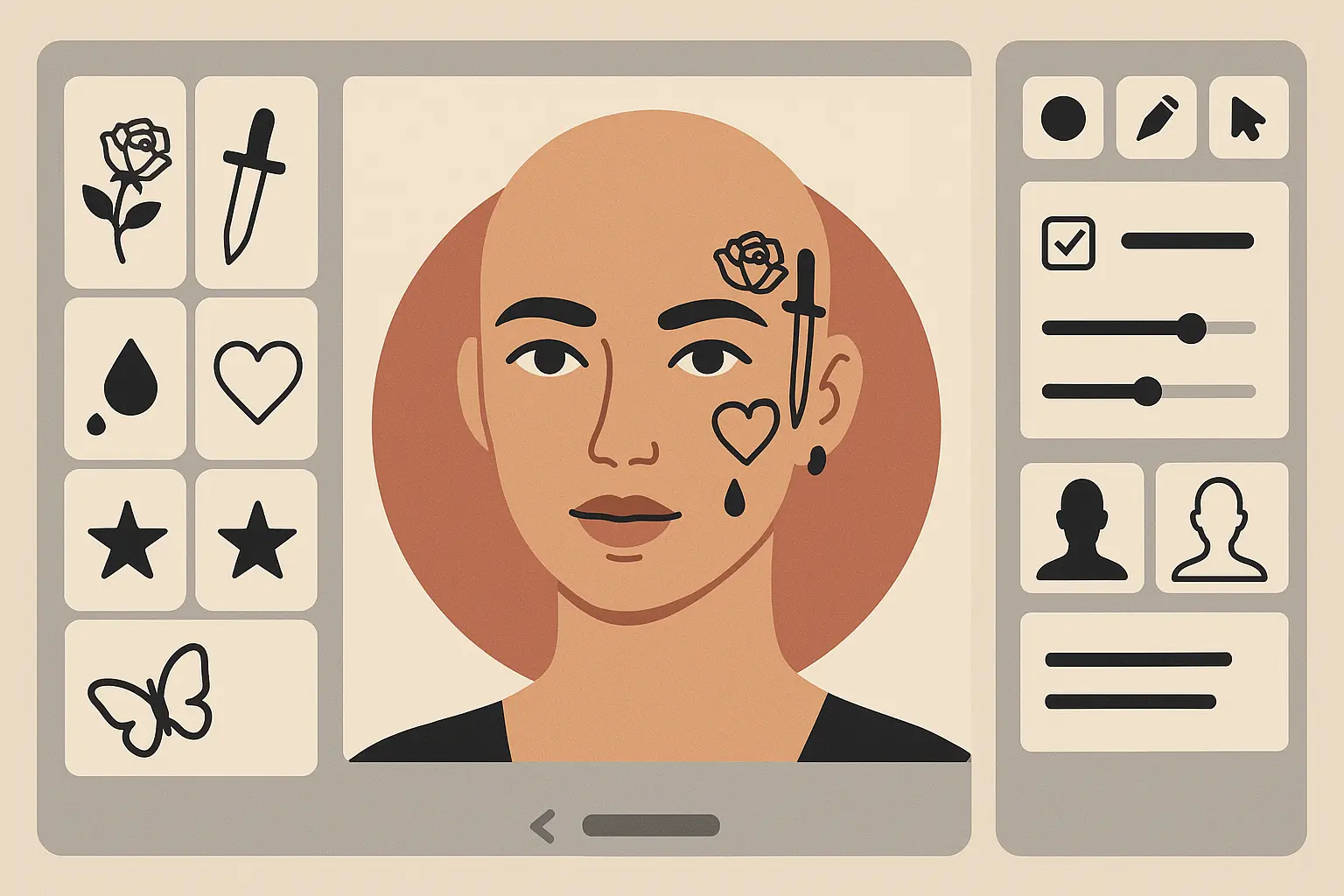 AI tattoo design platform interface