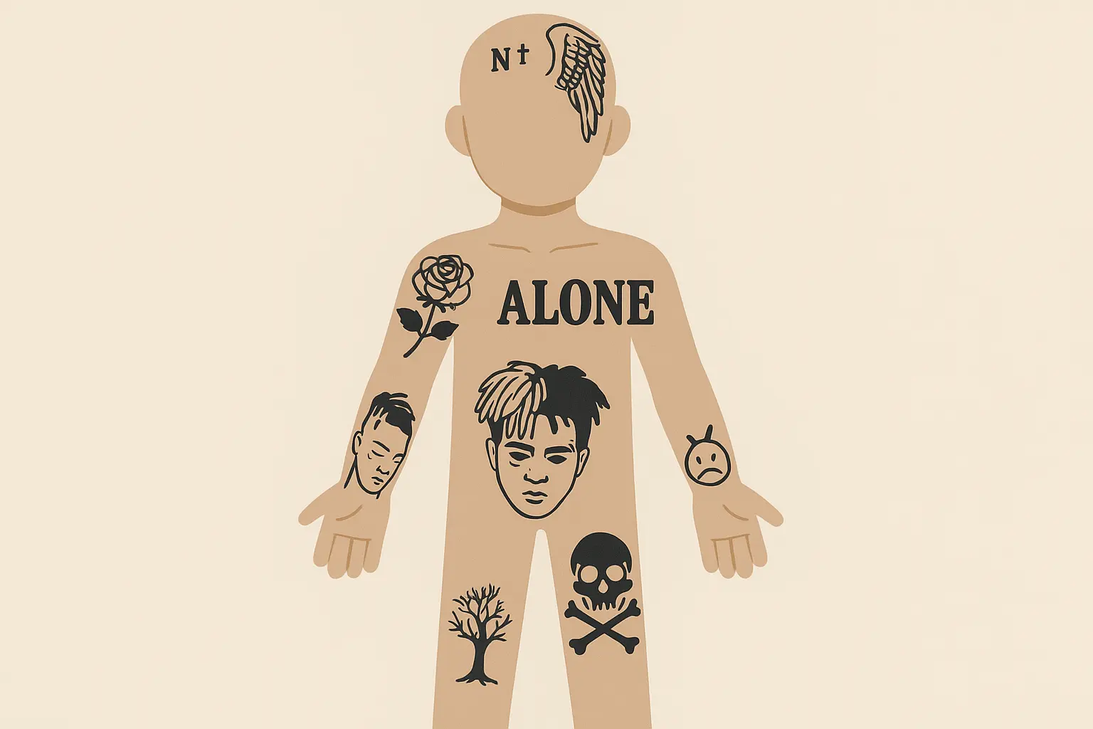 XXXTentacion tattoo placement considerations