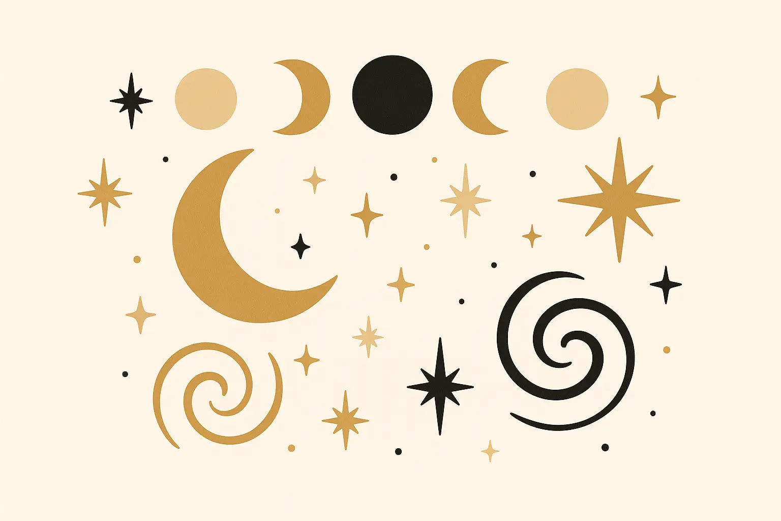 Moonlight celestial tattoo design