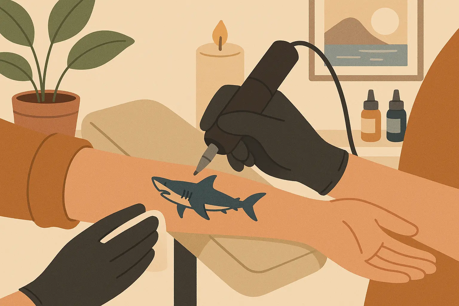 Therapeutic power of shark tattoo process