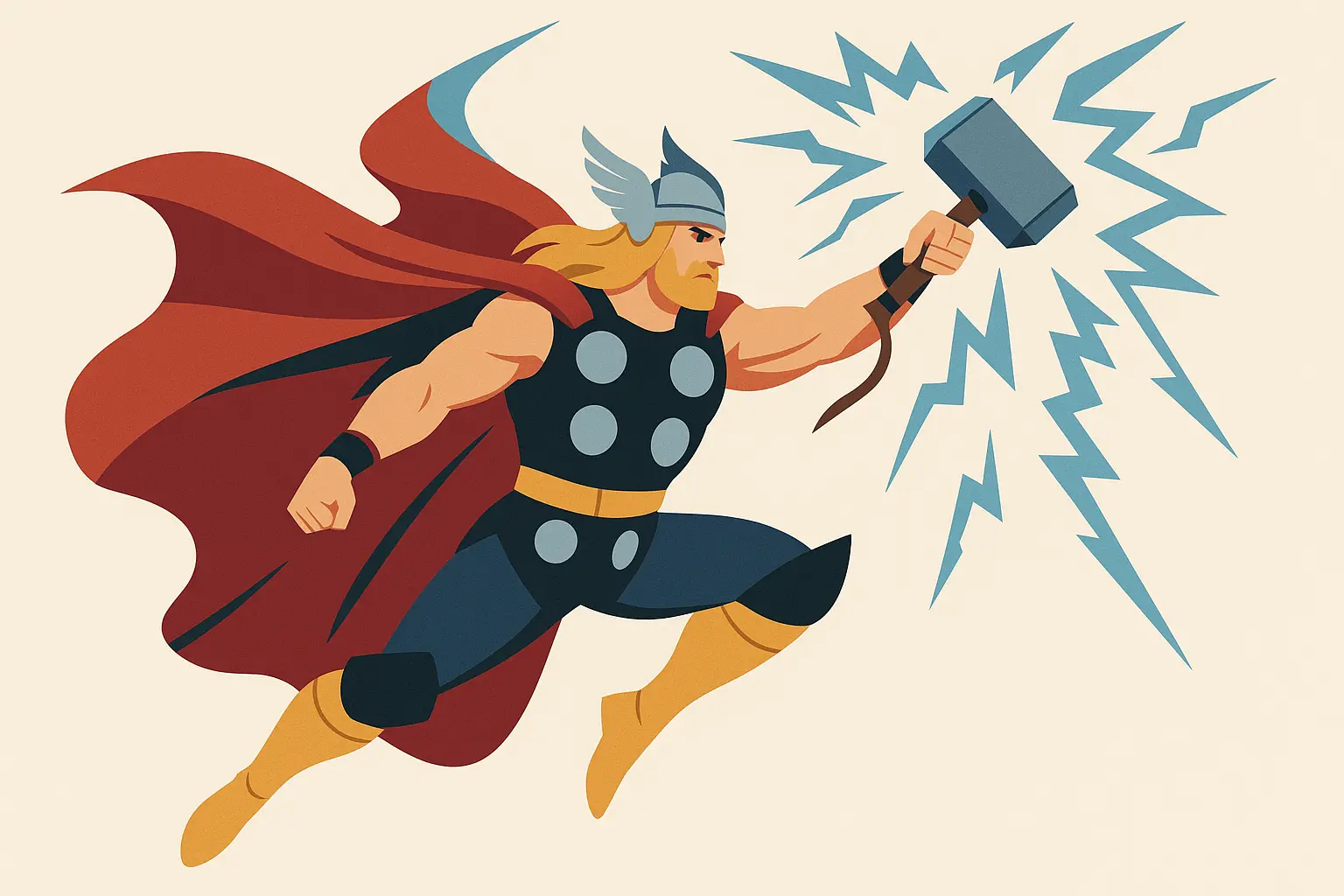 Thor thunder god tattoo design