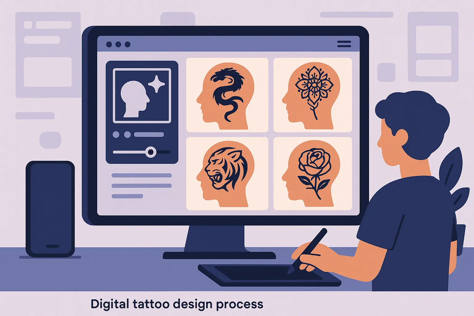 AI tattoo design visualization platform