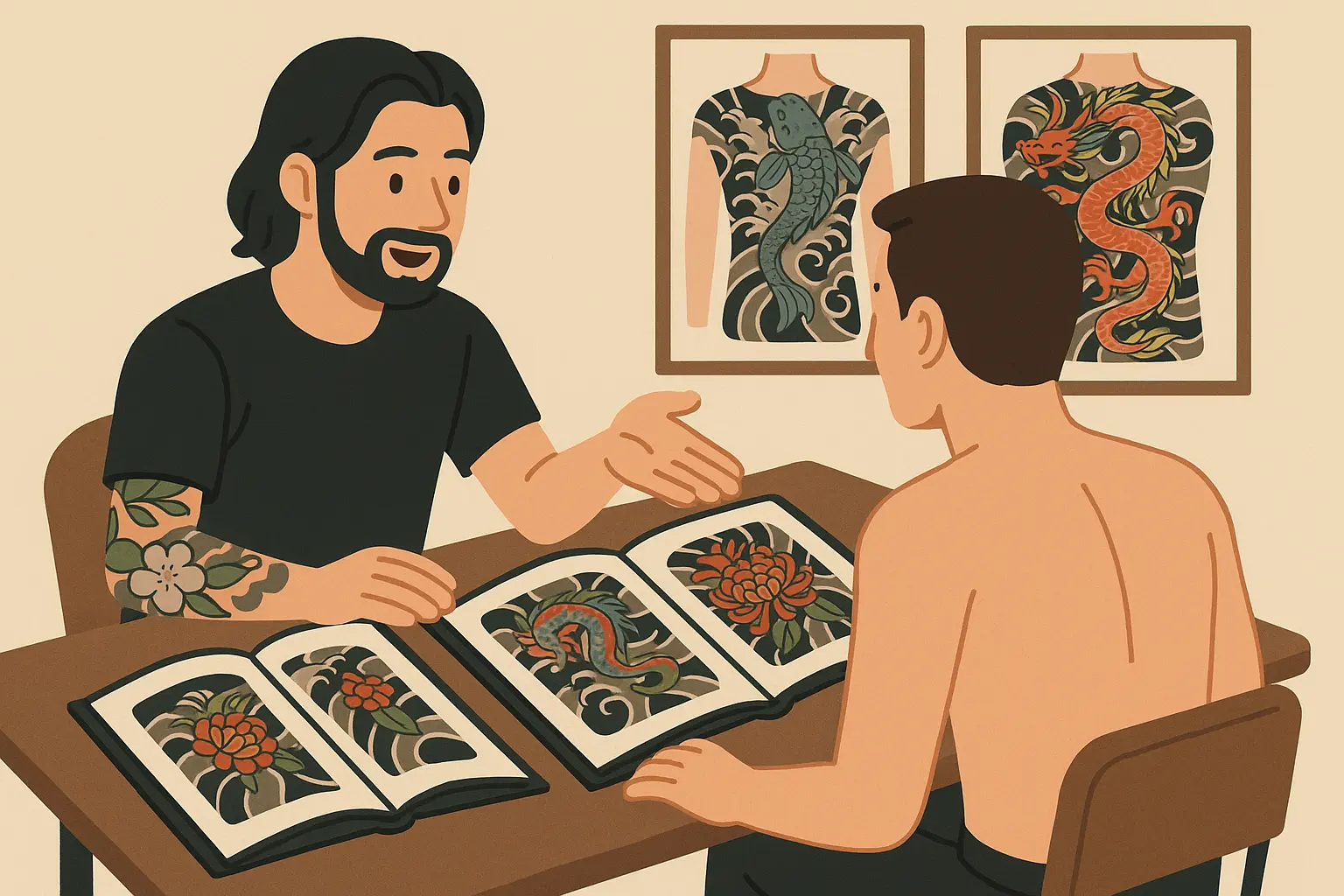 Japanese back tattoo design analysis and lifestyle matching
