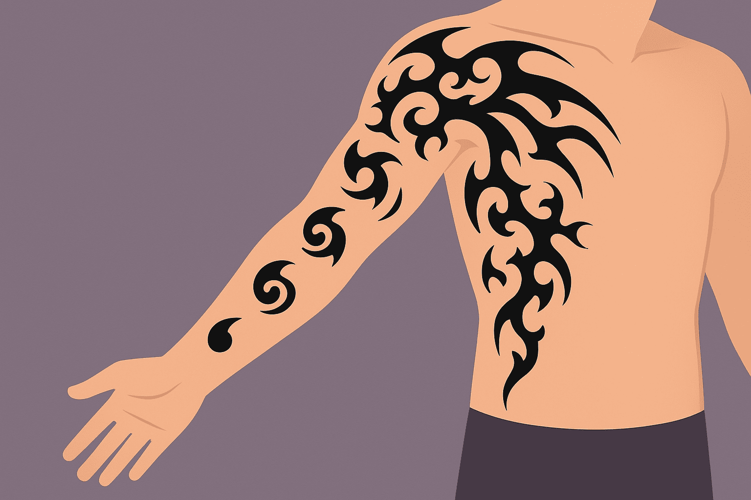 Full sleeve curse mark evolution tattoo