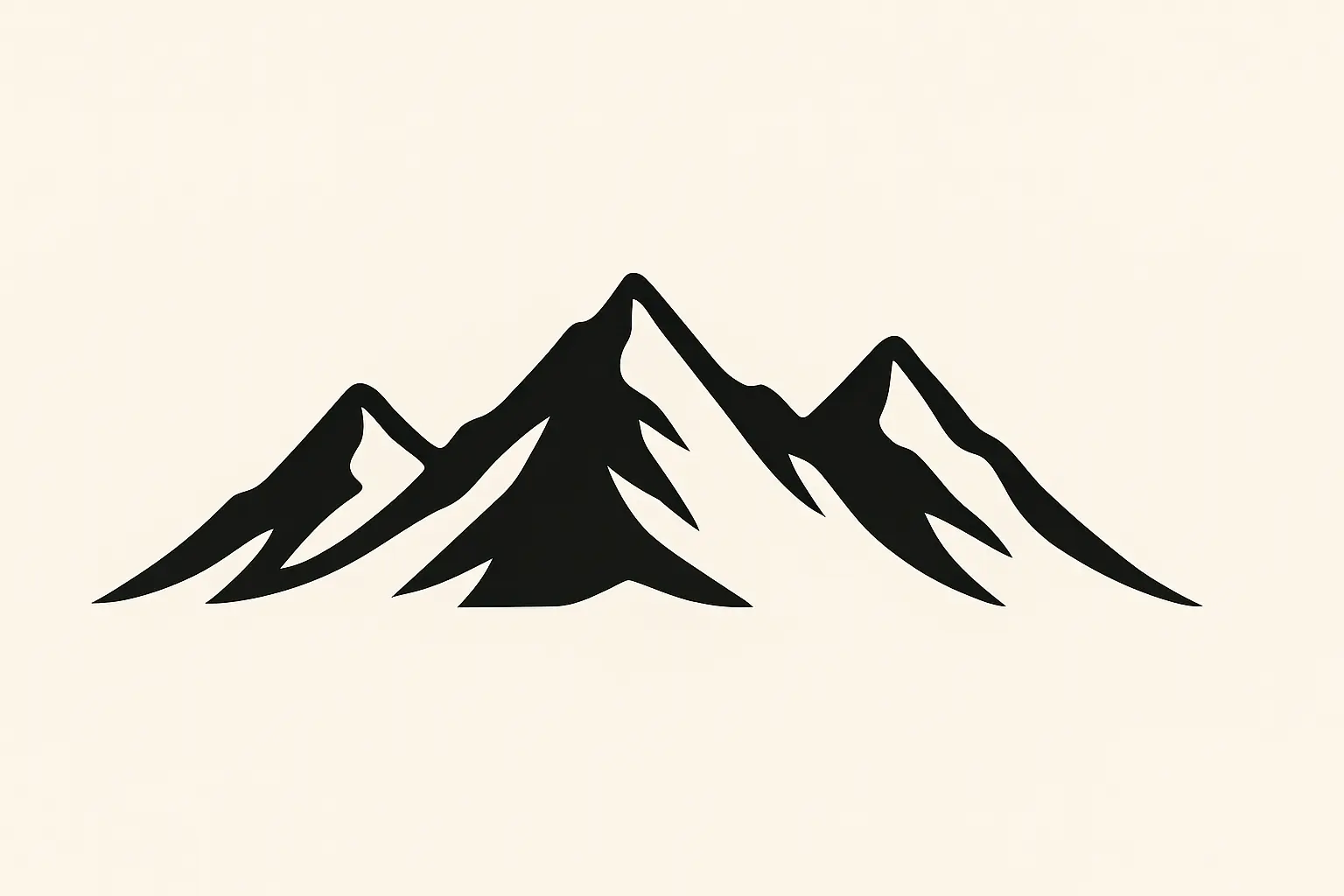 Mountain range silhouette tattoo design