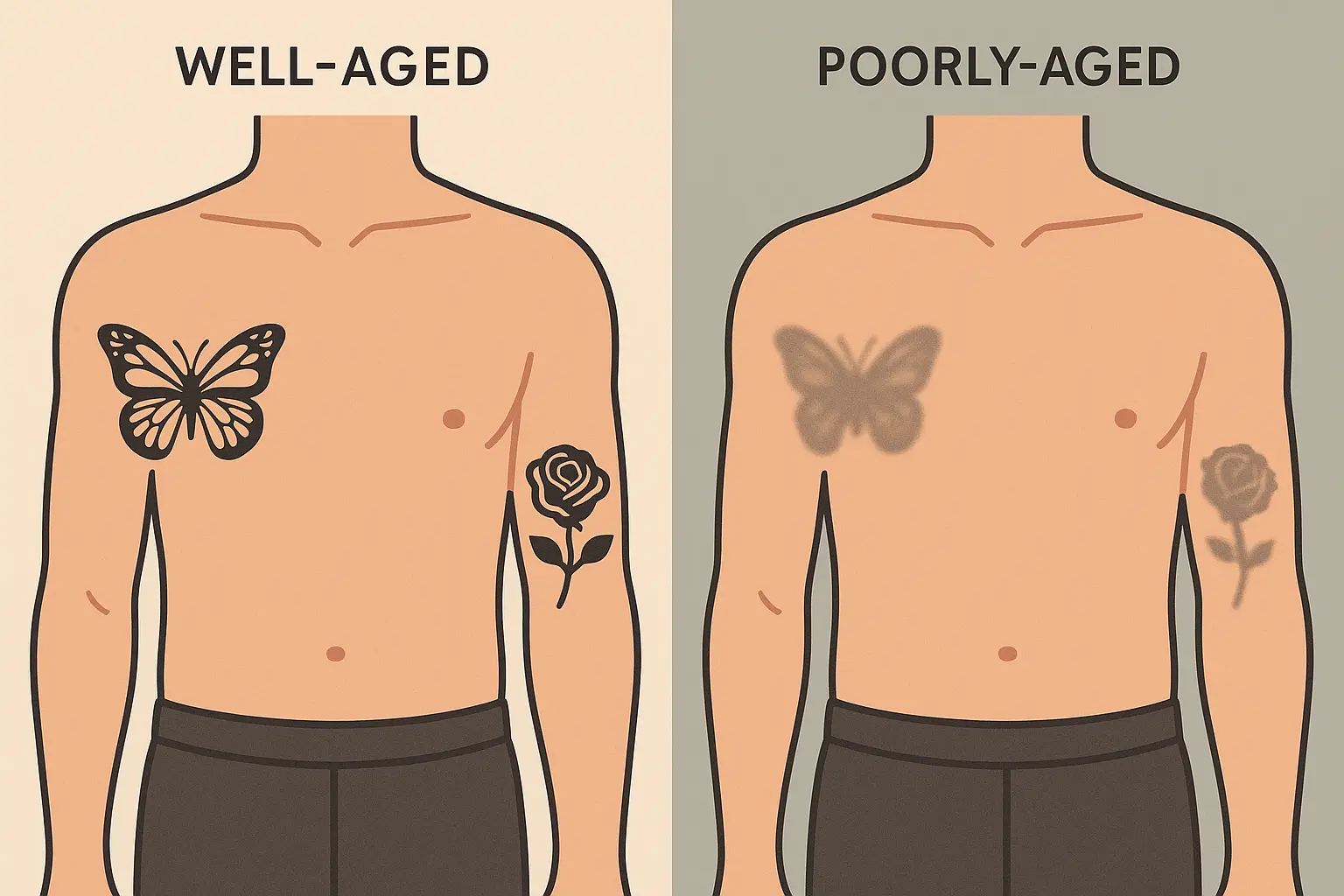 Timeless tattoo design comparison