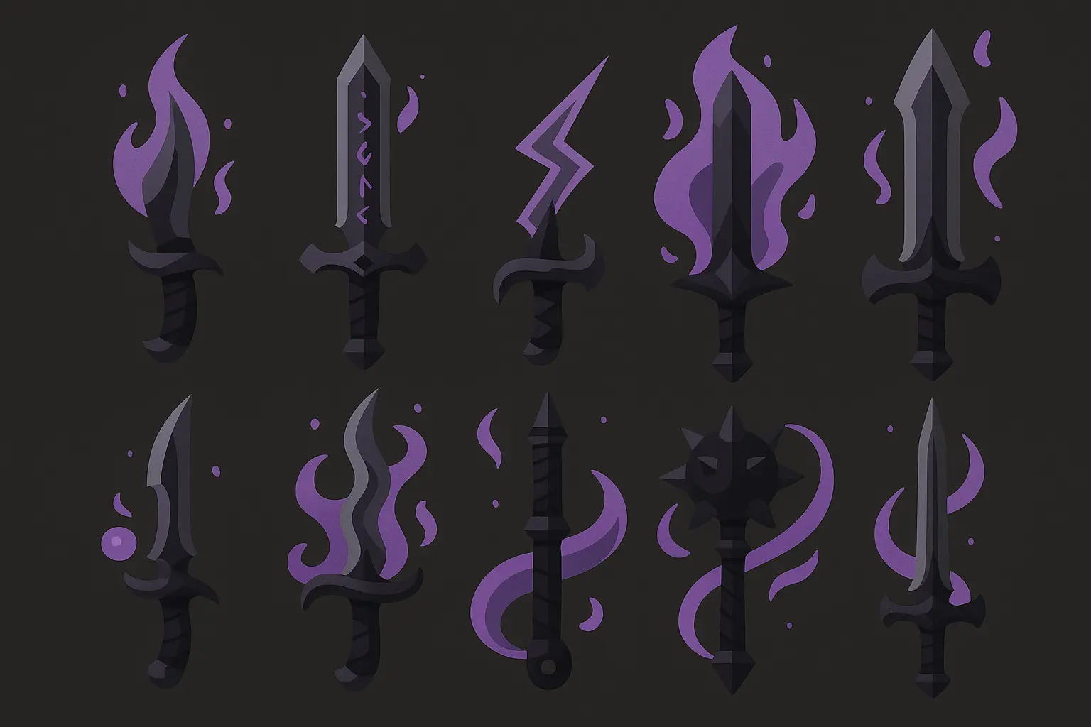 Weapon and combat scene tattoo designs