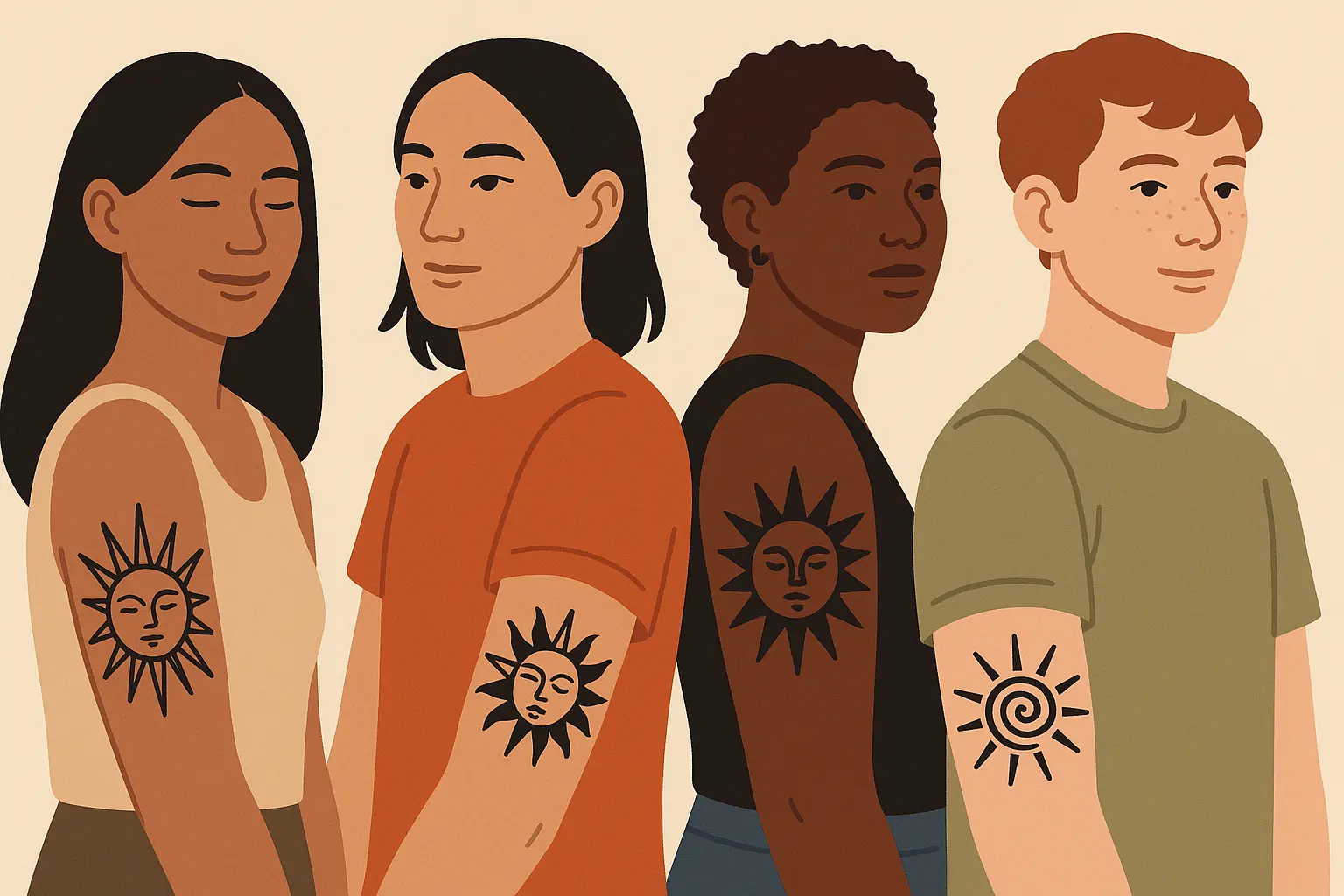 Therapeutic sun tattoo applications