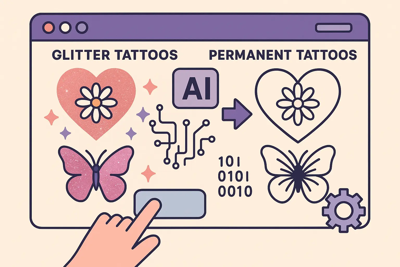 AI tattoo design transformation