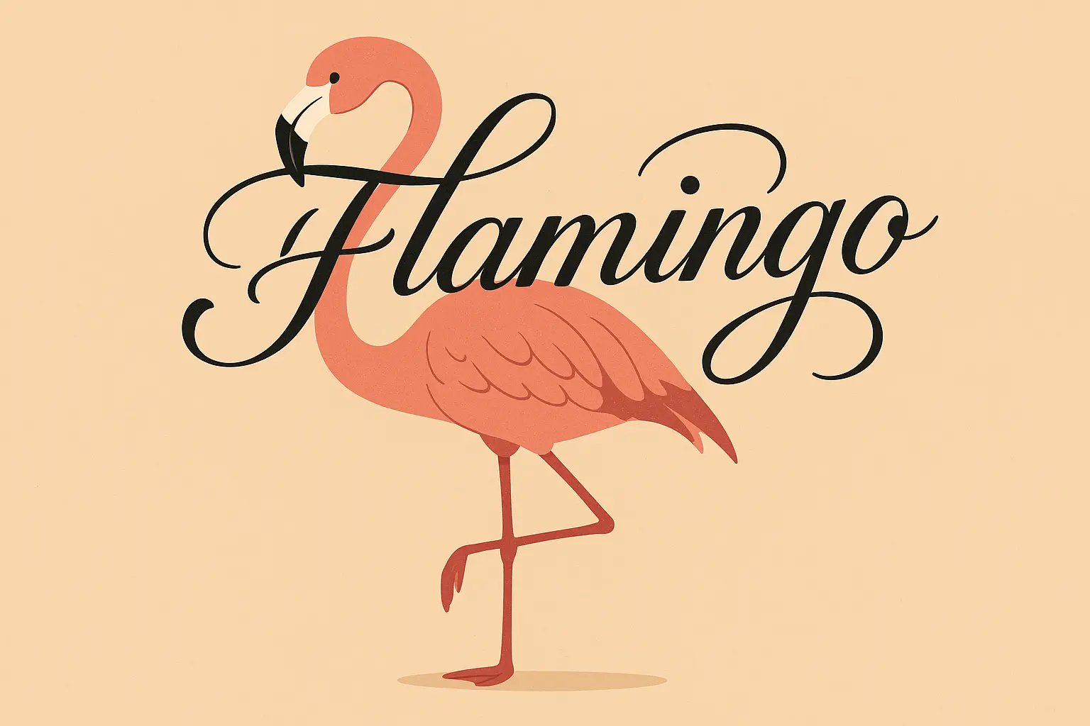 Creative flamingo tattoo with inspirational quote integration
