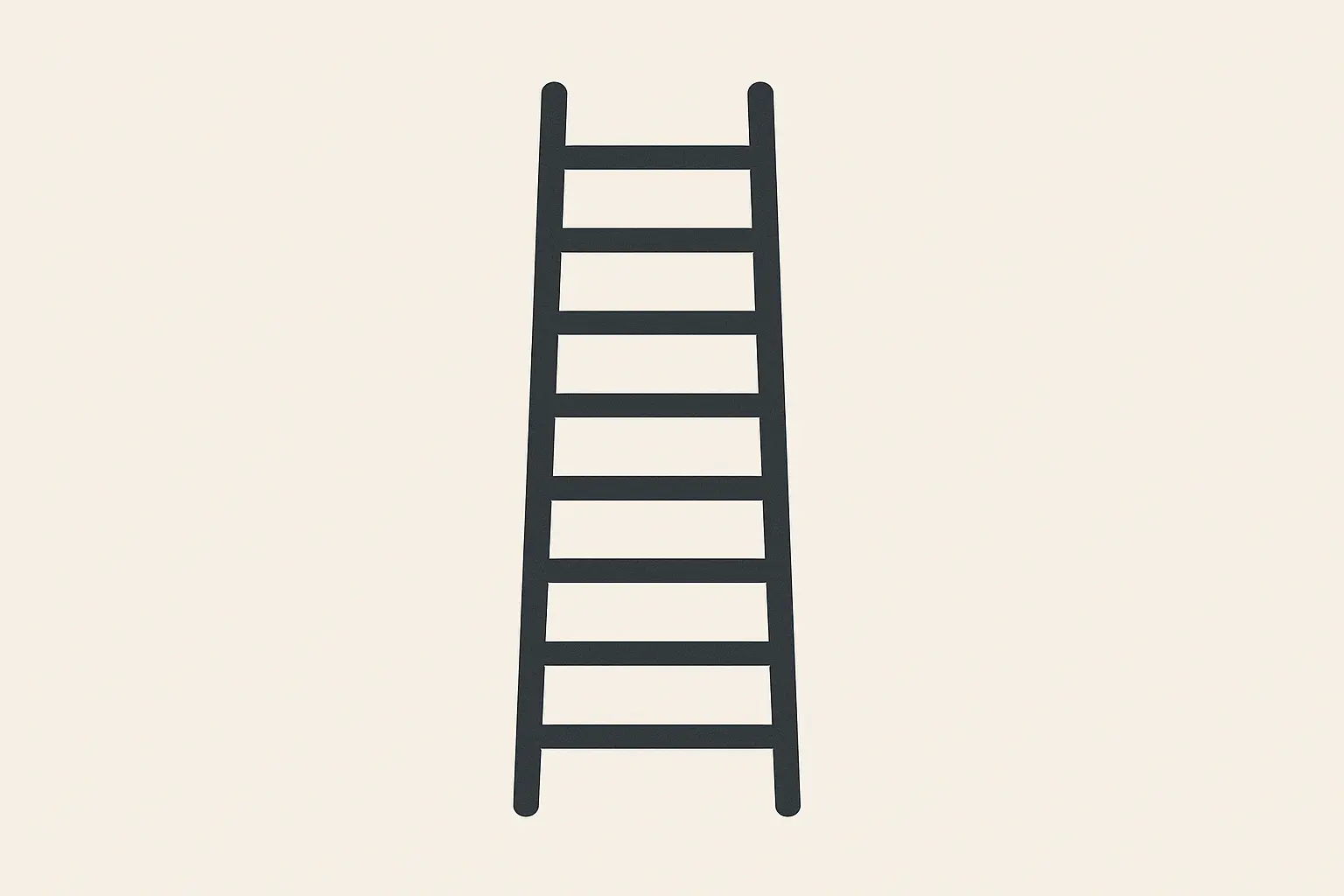 Goal achievement ladder tattoo design with milestone markers