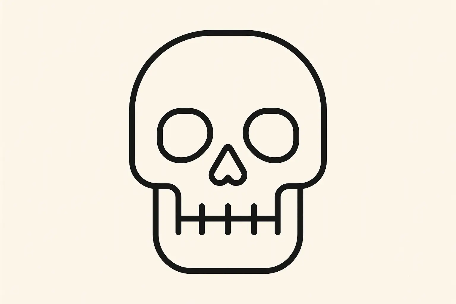 Minimalist G59 skull outline tattoo design