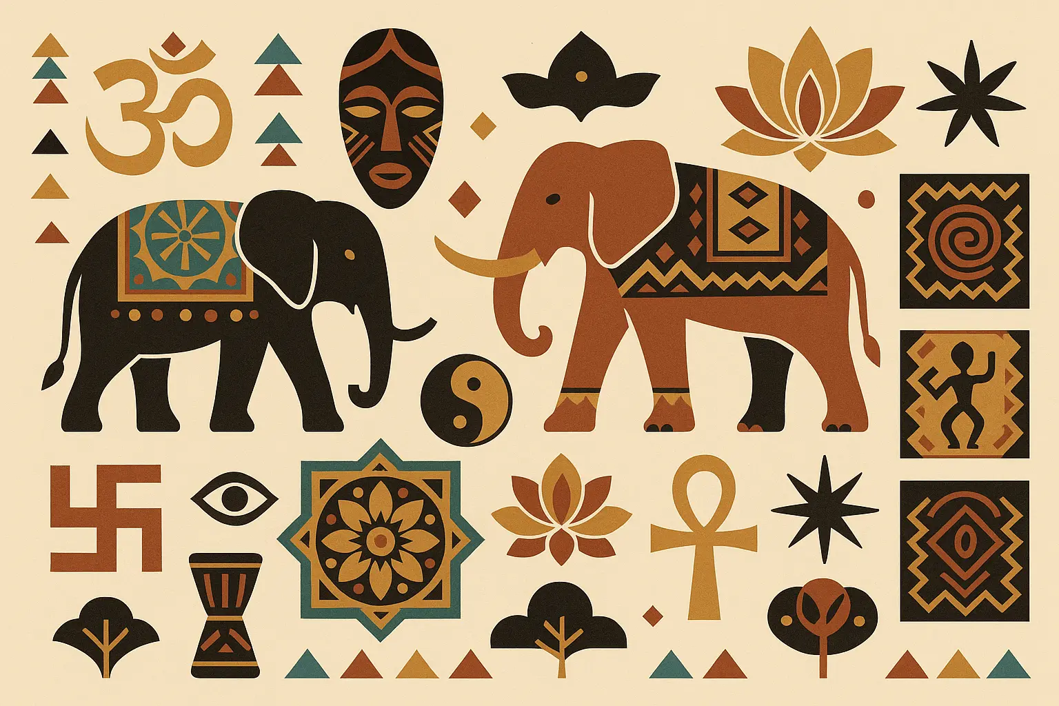 Cultural elephant symbolism across different traditions
