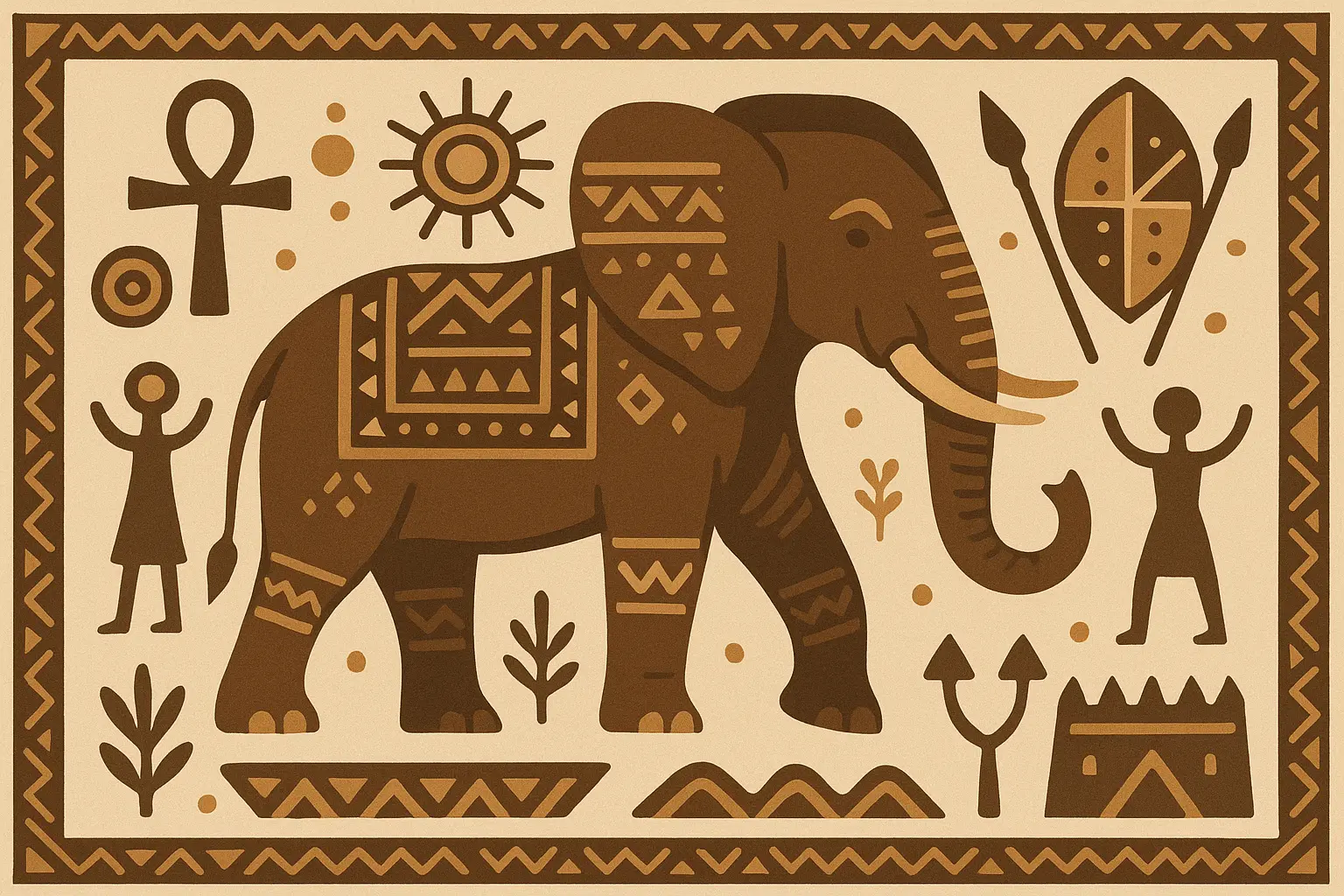 African elephant symbolism and tribal meanings