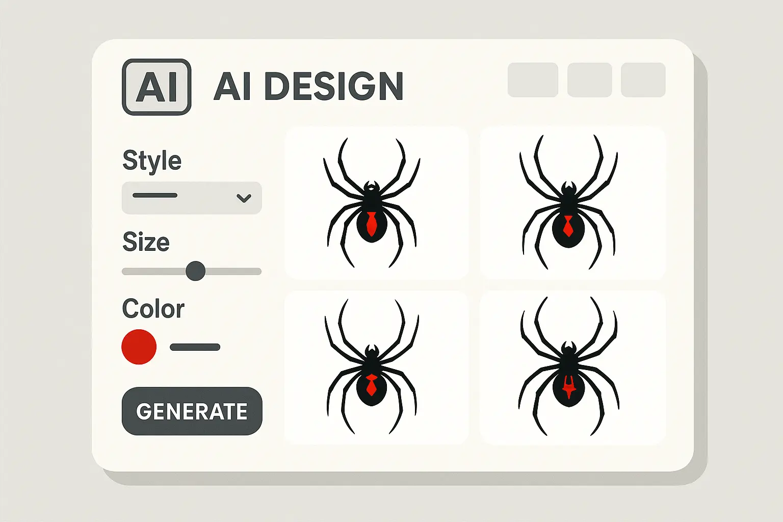 AI-powered tattoo design generation for black widow tattoos