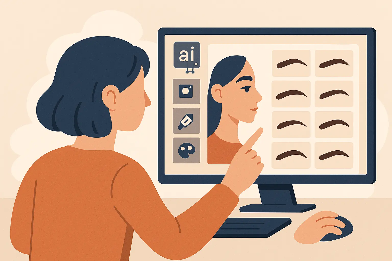AI-powered eyebrow tattoo design prevention