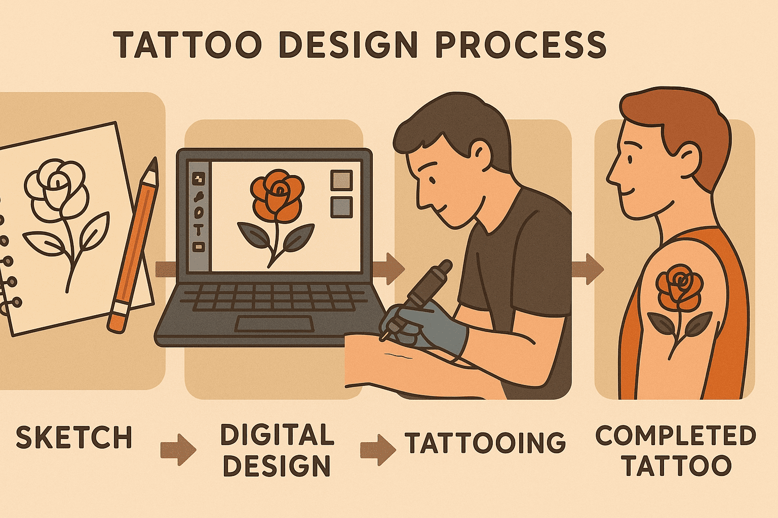 AI tattoo design generation process