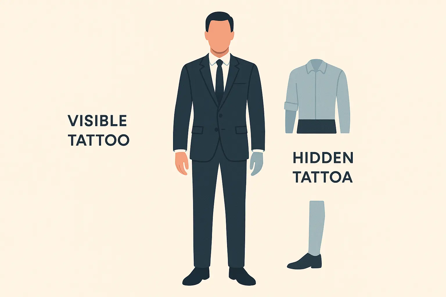 Professional tattoo visibility considerations