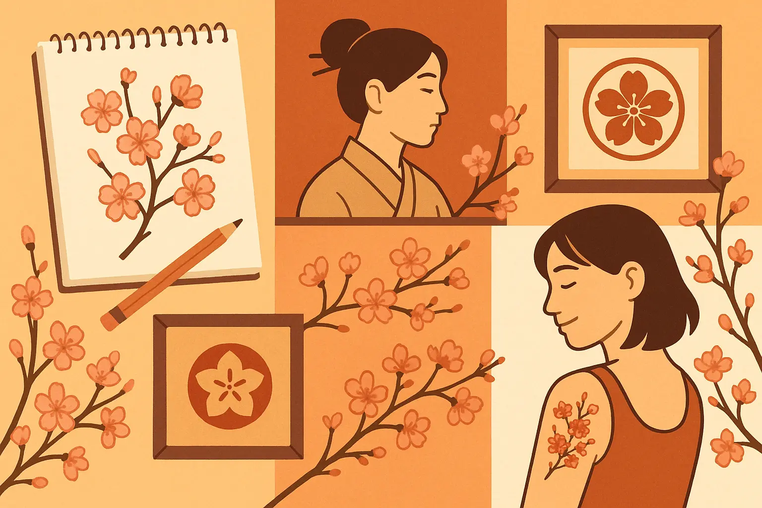 Beautiful cherry blossom tree tattoo showcasing artistic transformation