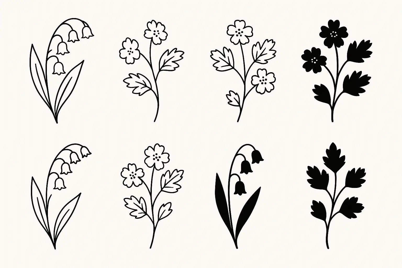 Minimalist may birth flower tattoo designs