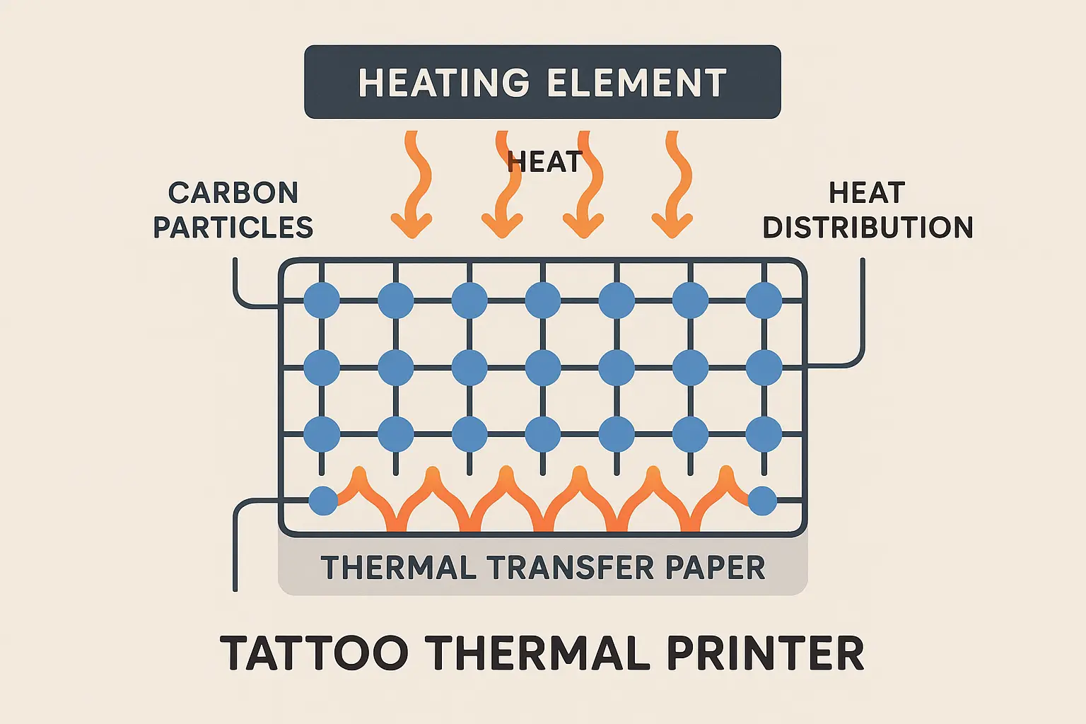 Thermal printer creating tattoo stencils
