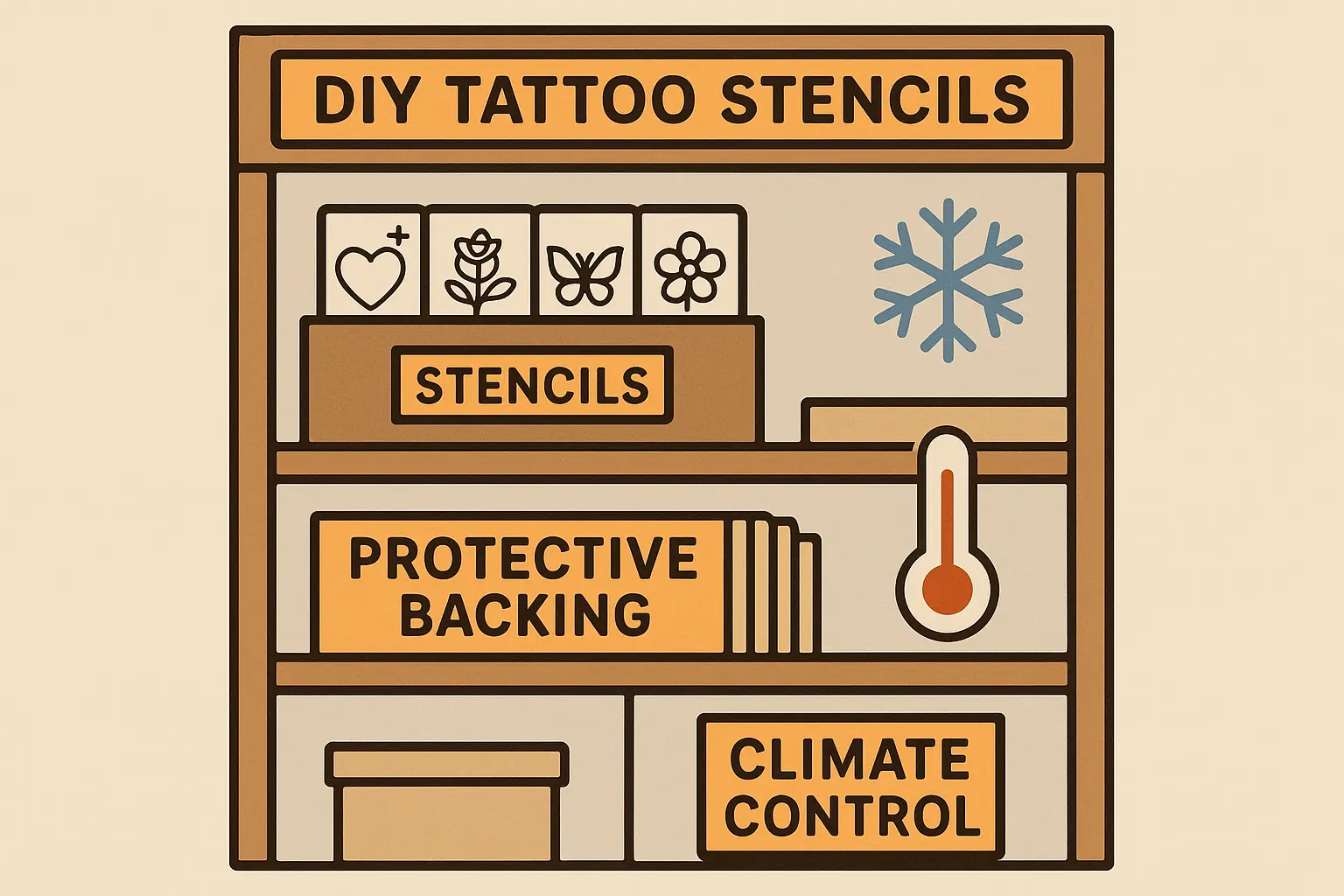 DIY tattoo stencil storage solutions