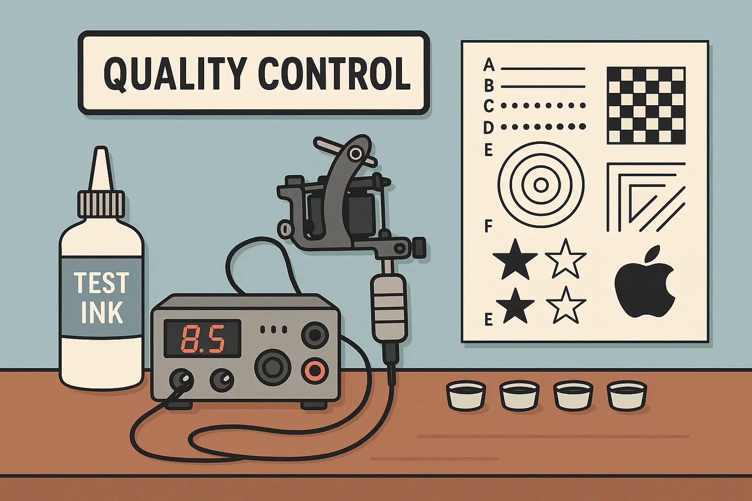Professional tattoo shop quality control testing