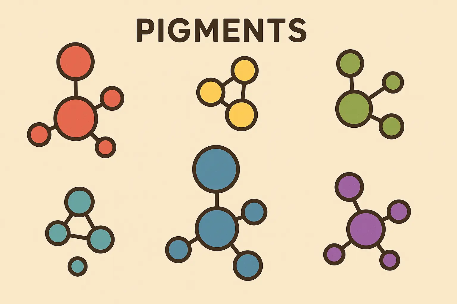 Different tattoo ink types and molecular structures