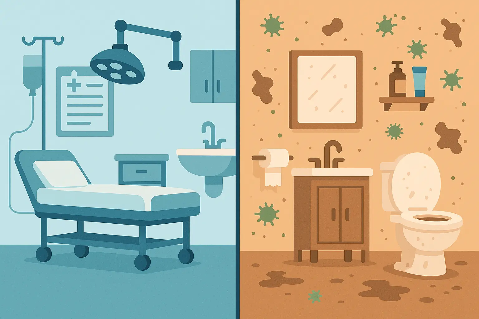 Professional sterile tattoo removal environment