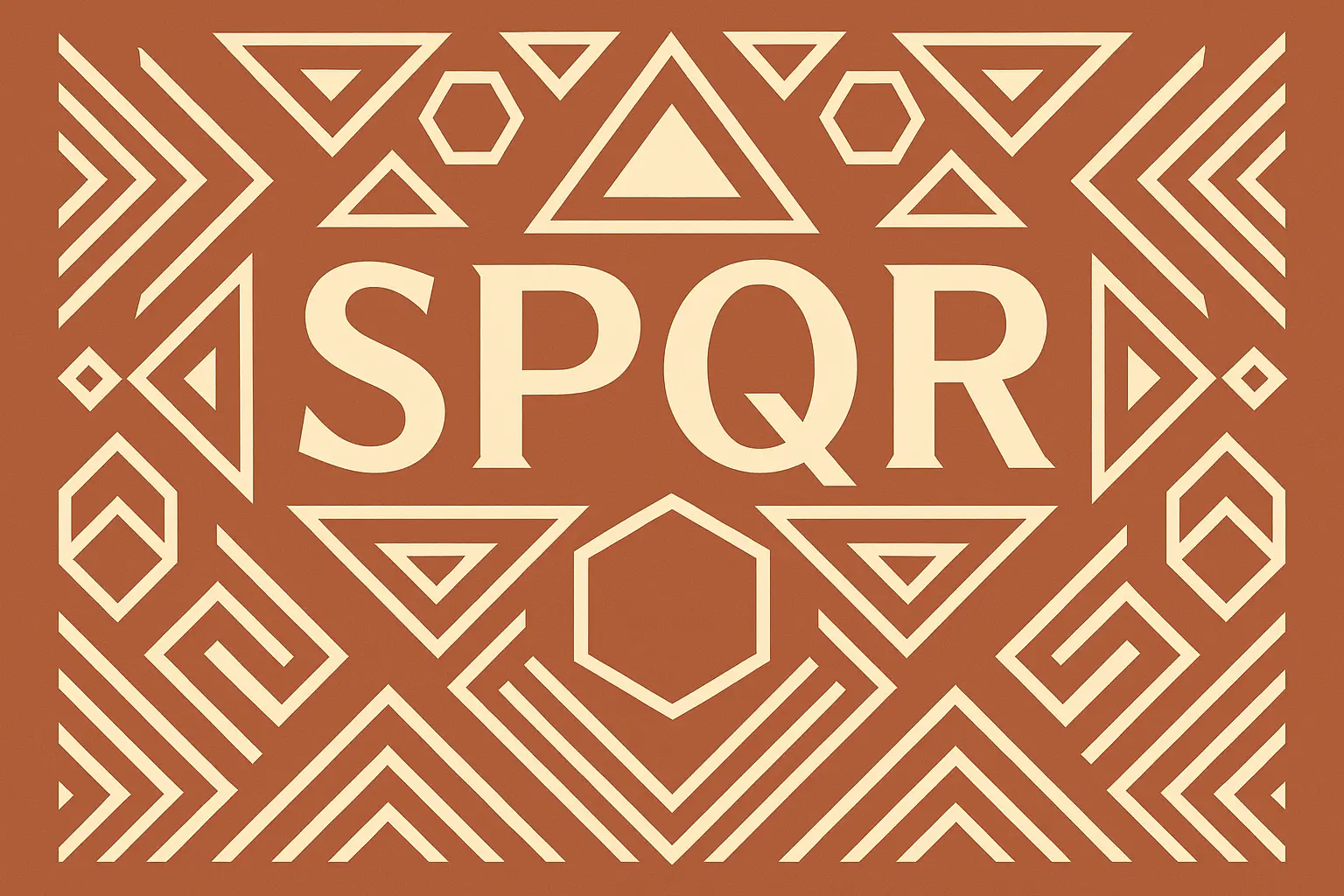 Blackwork SPQR mandala tattoo design