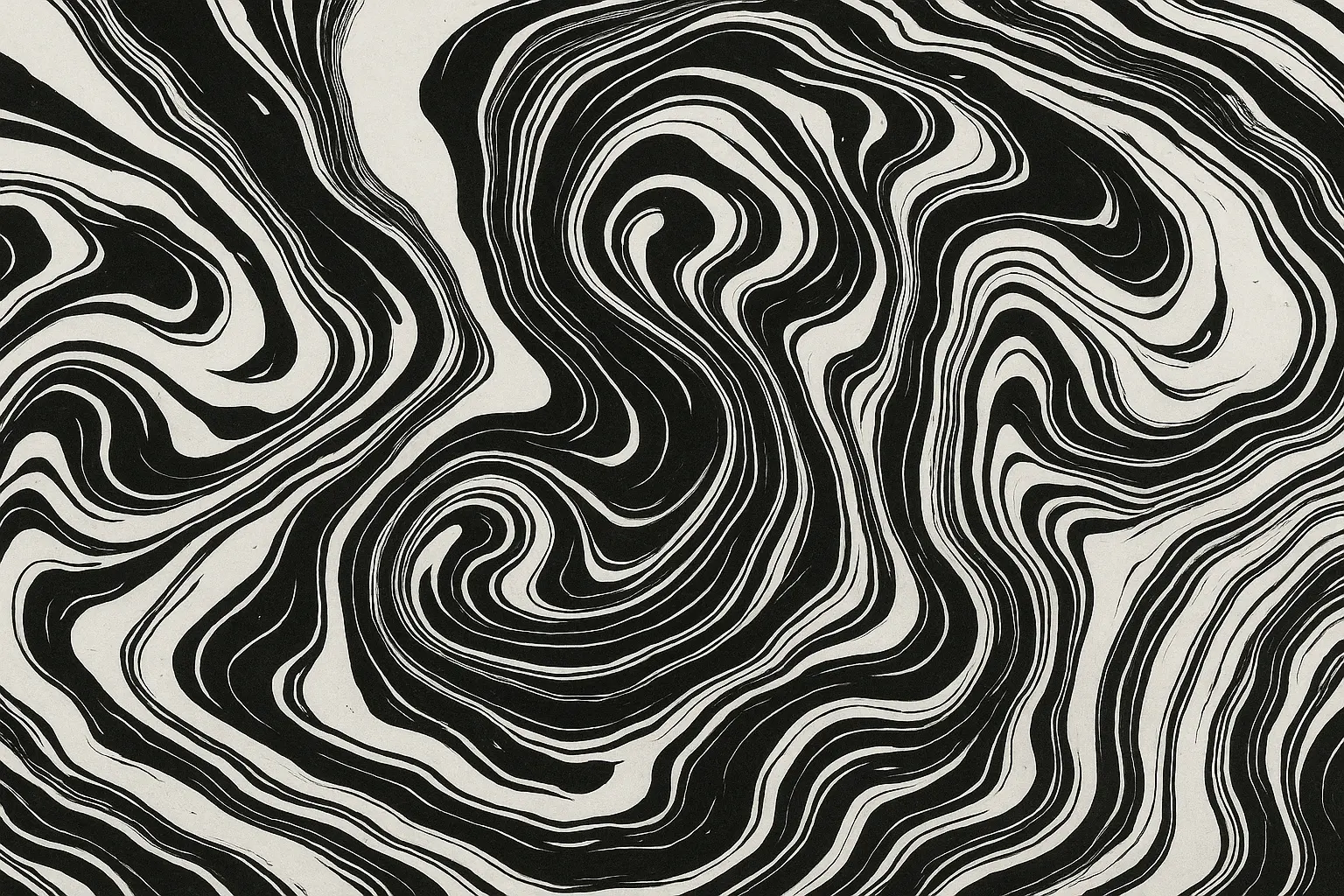 Traditional suminagashi ink patterns floating on water surface