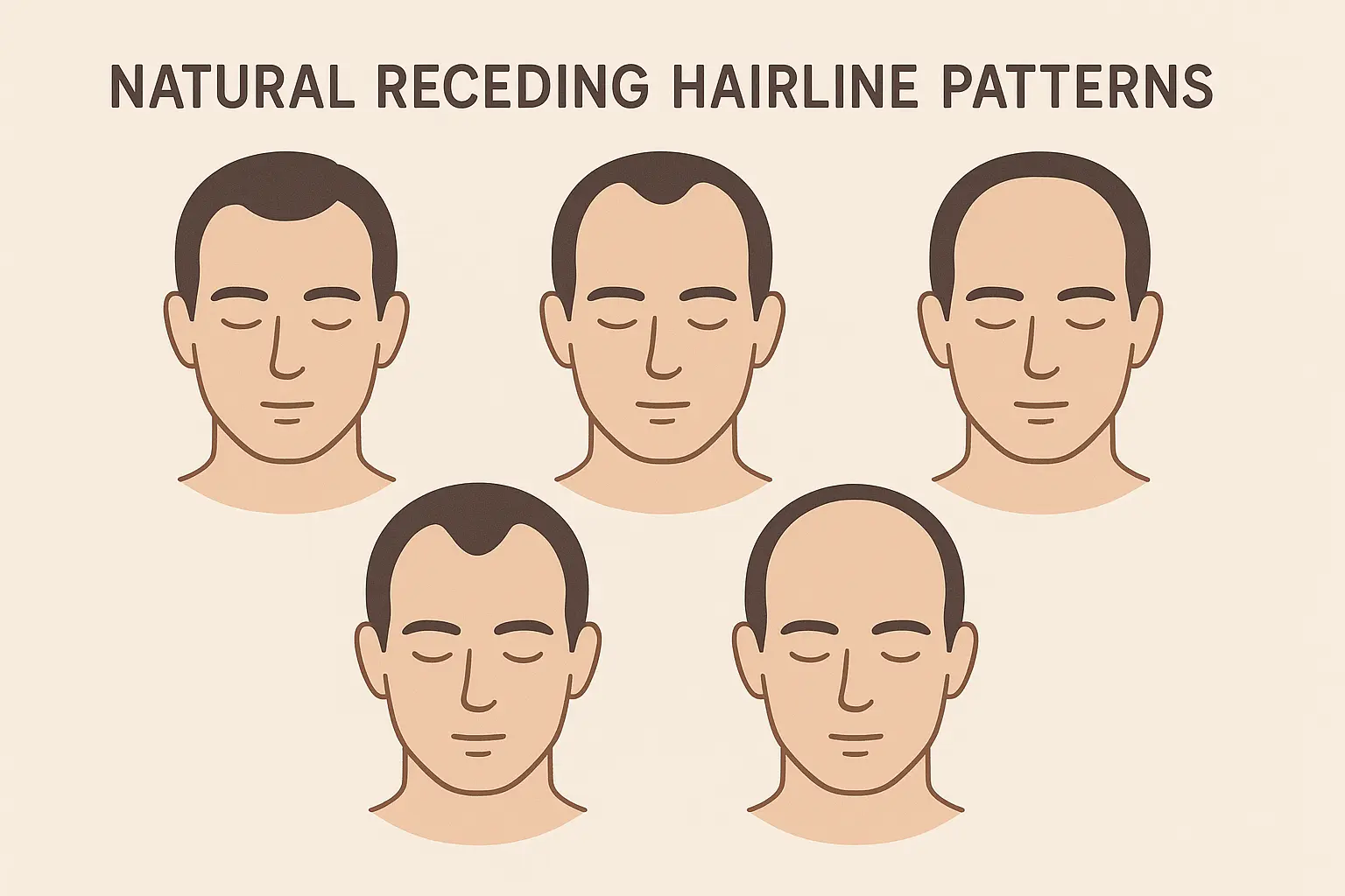 Natural receding hairline micropigmentation styles
