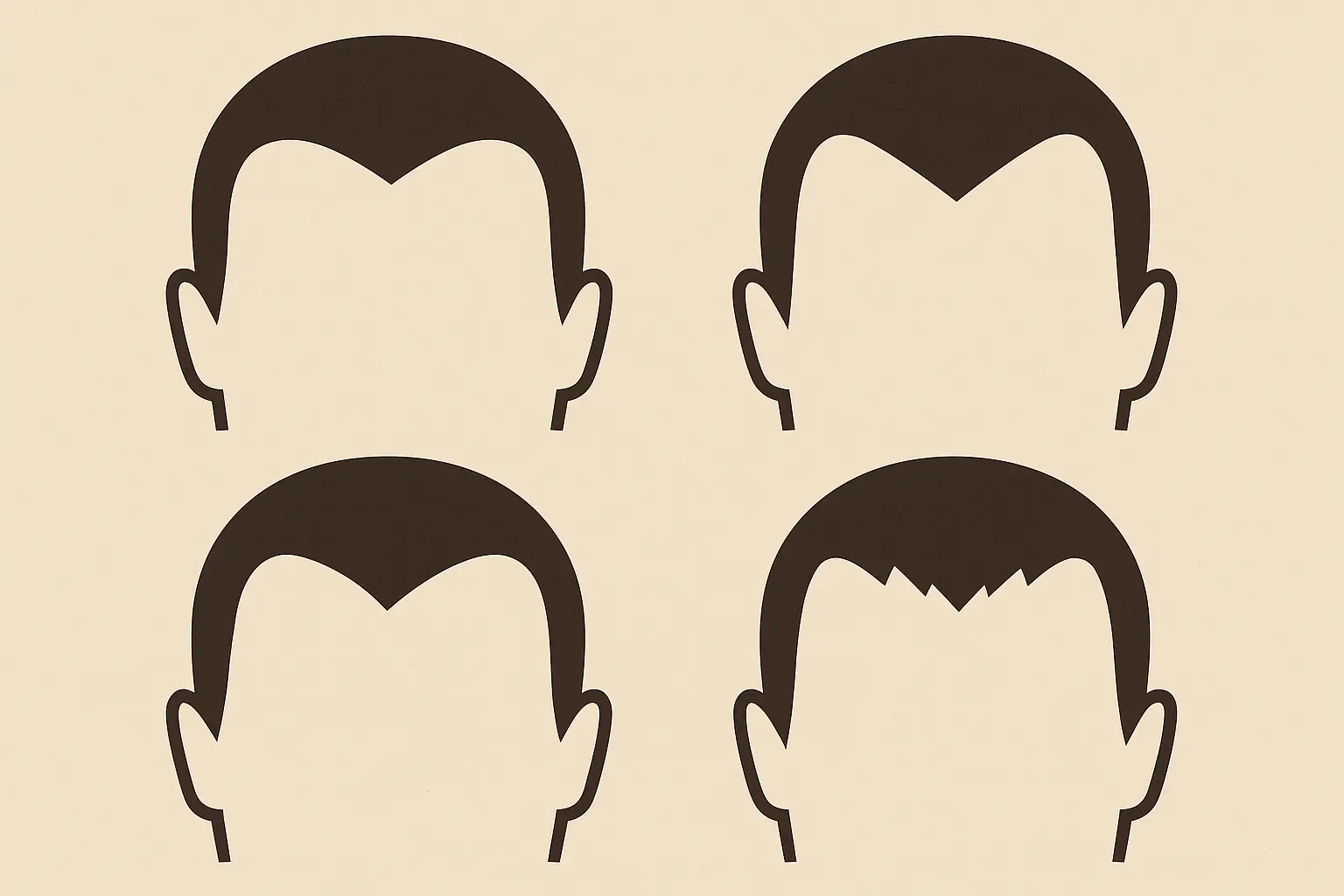 Geometric pattern hairline tattoo design