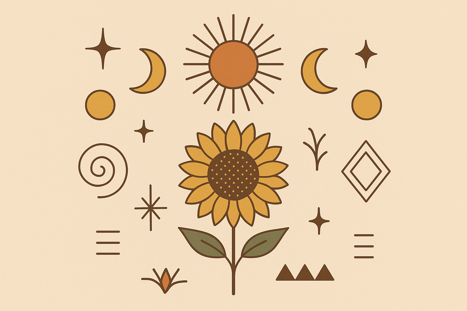 Universal archetypal patterns in sunflower tattoo symbolism