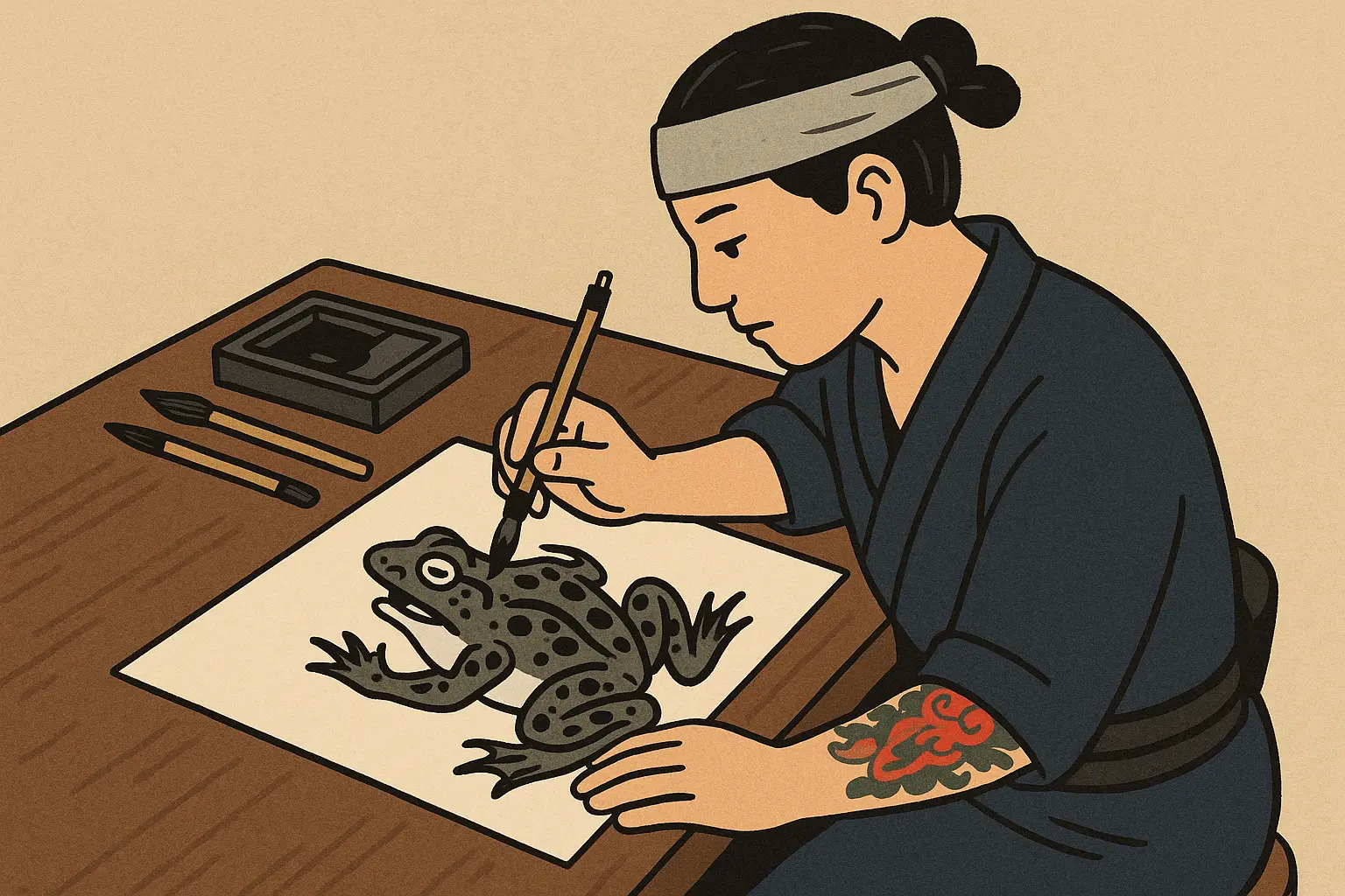Japanese frog tattoo placement guide