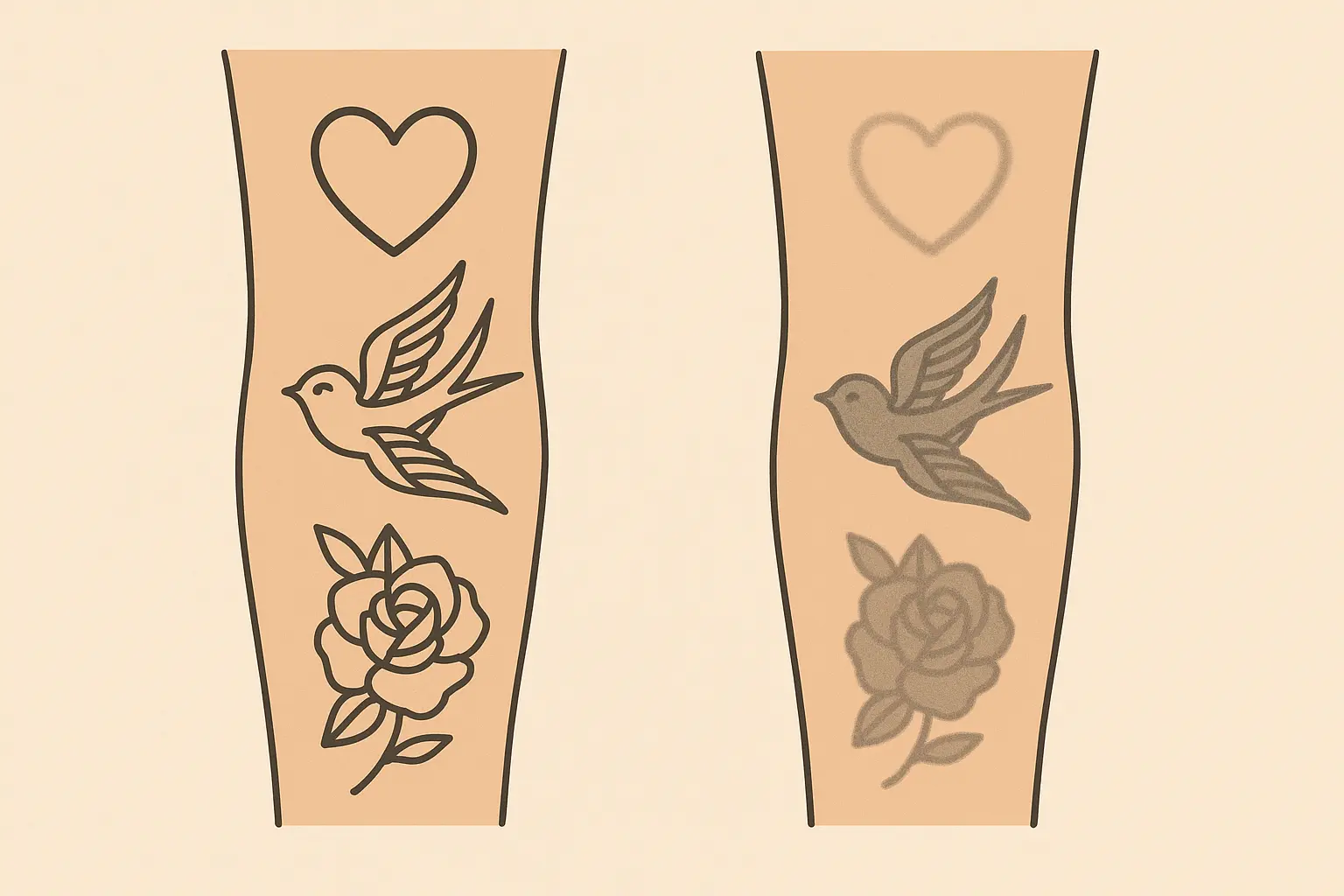 Professional surrealism tattoo placement examples for different lifestyle considerations