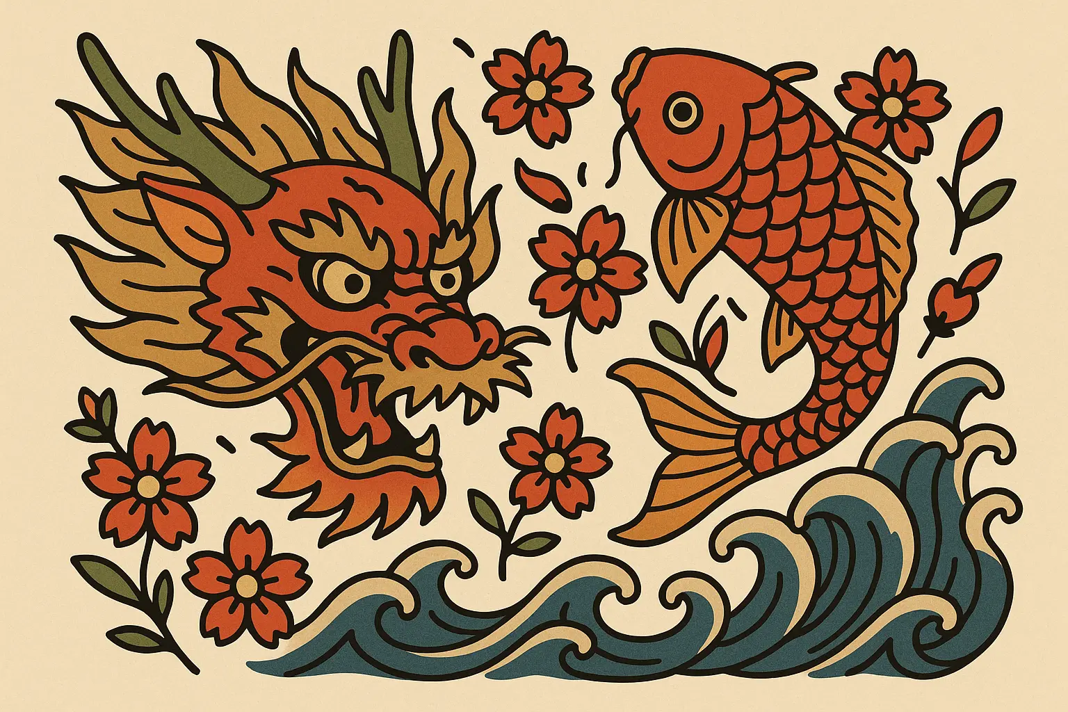 Traditional Japanese hand tattoo design showcase