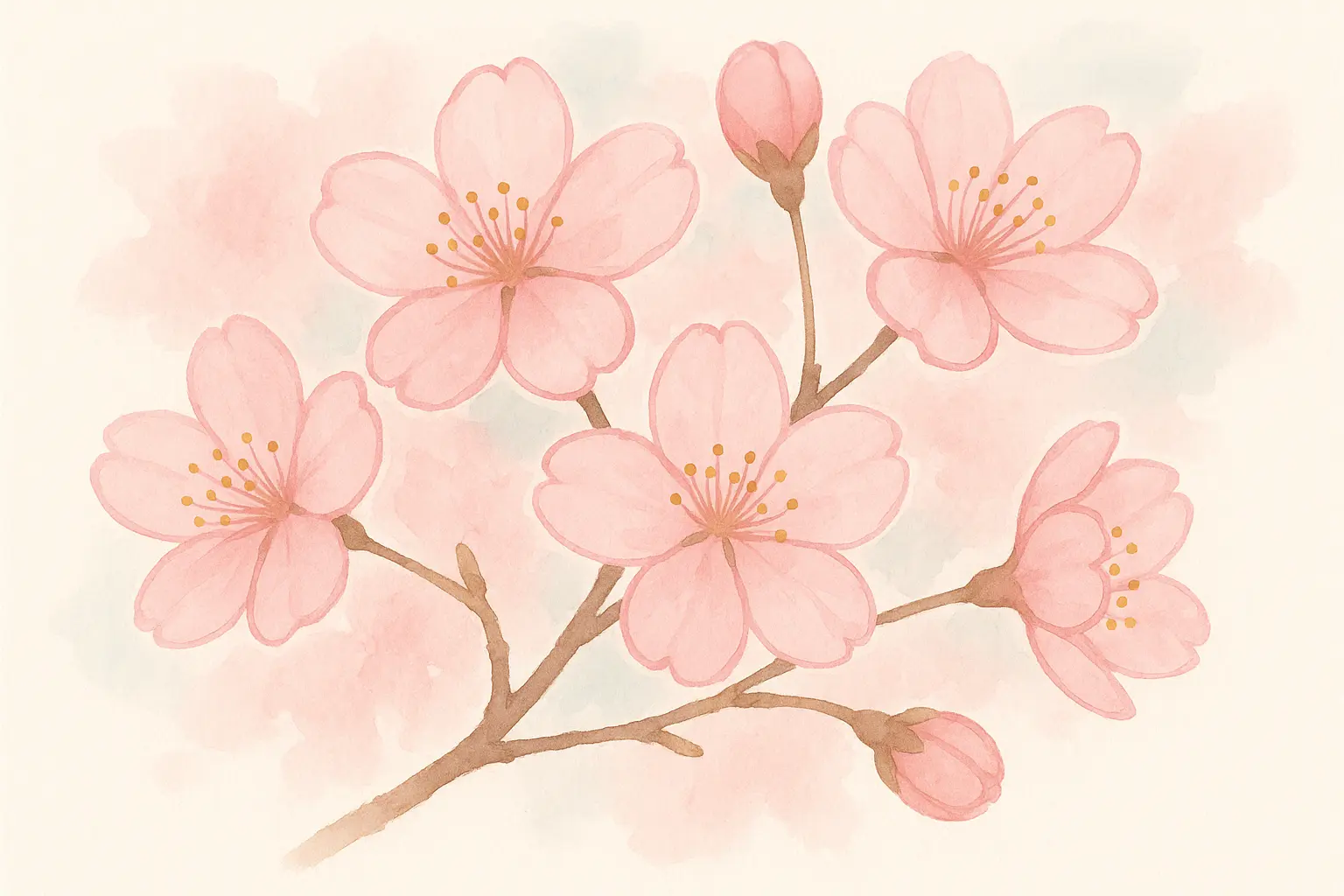 Modern watercolor Japanese flower hand tattoo