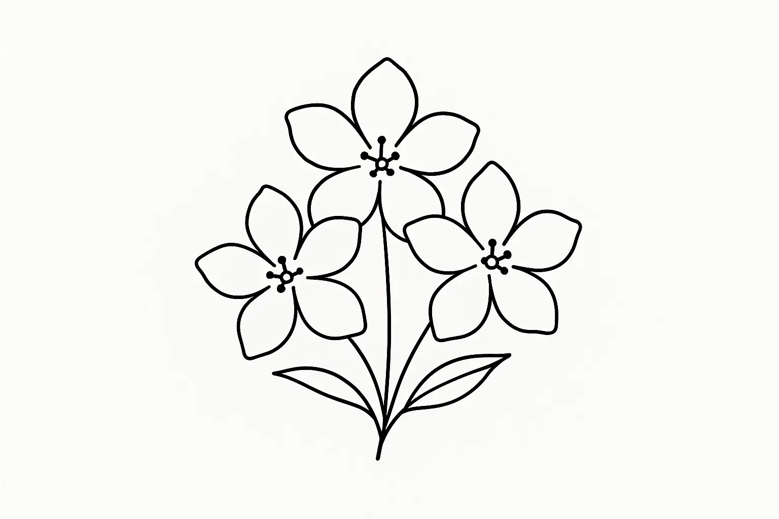 Small minimalist jasmine tattoo designs