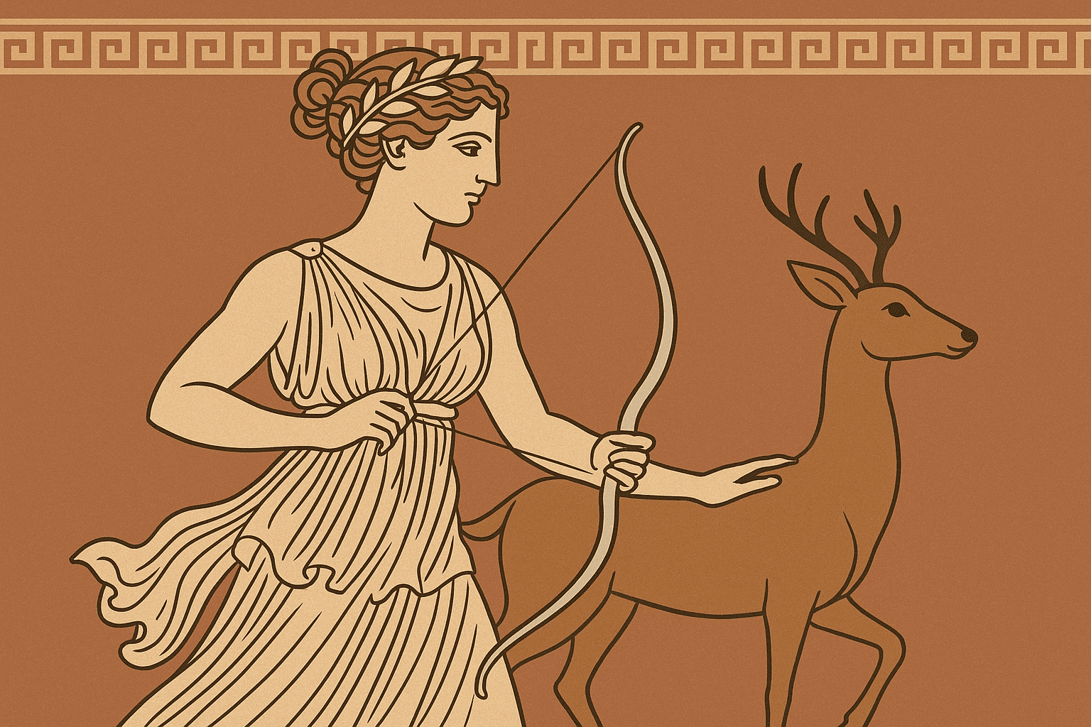 Moon-crowned Artemis bust design