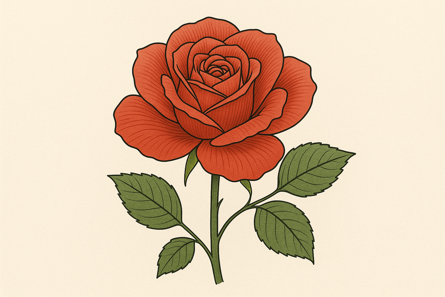 Single rose bloom micro realism tattoo