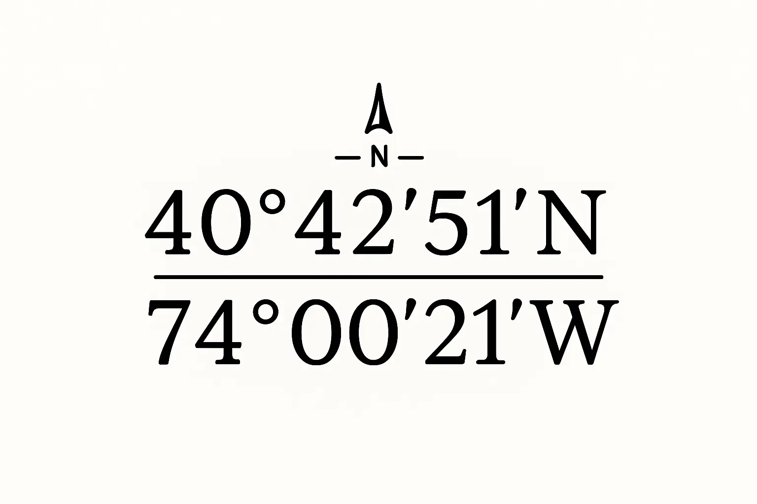GPS coordinate precision tattoo design