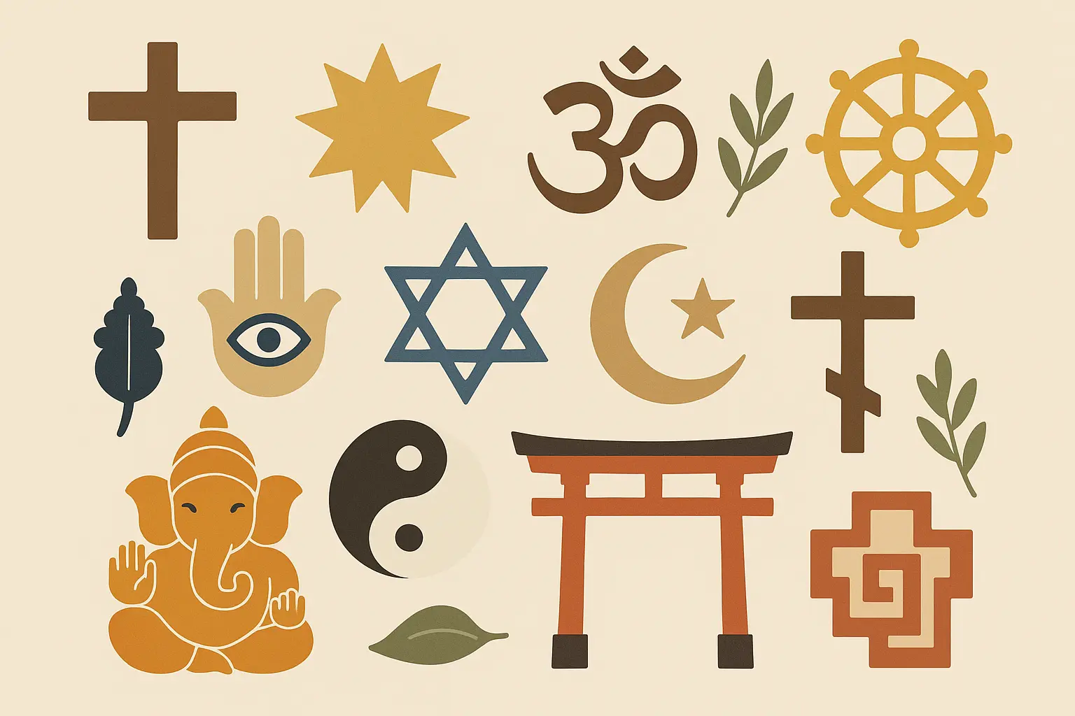 Religious iconography eternal tattoo design