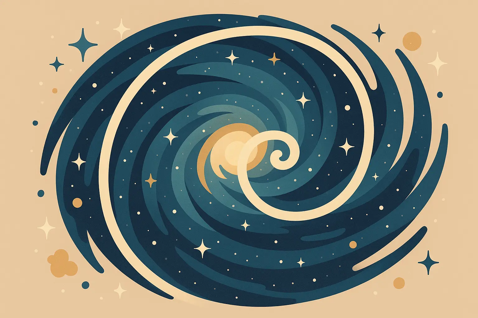 Galaxy spiral showing Fibonacci patterns in cosmic formations