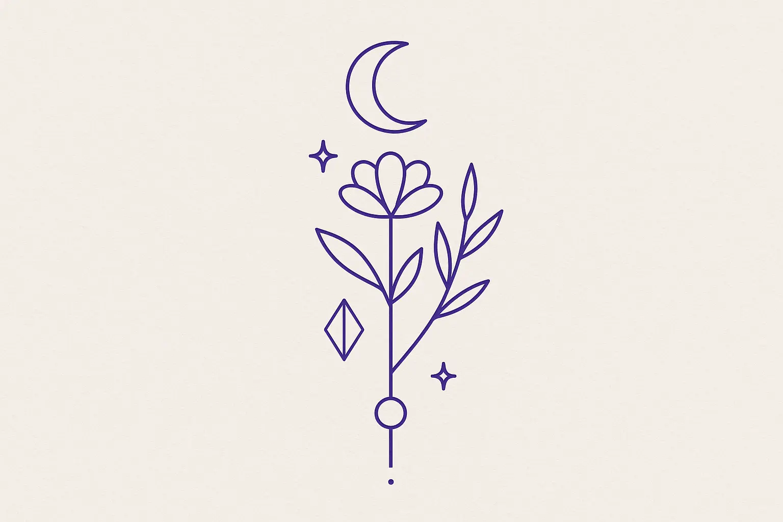 minimalist violet tattoo designs
