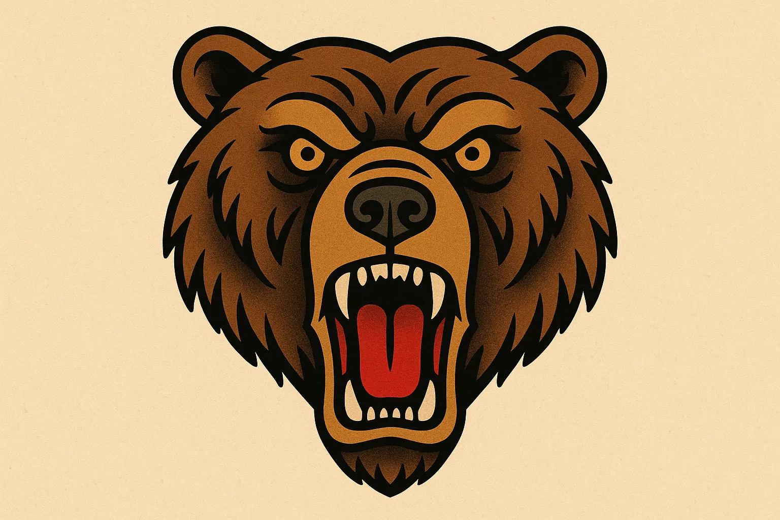 Traditional grizzly bear tattoo styles