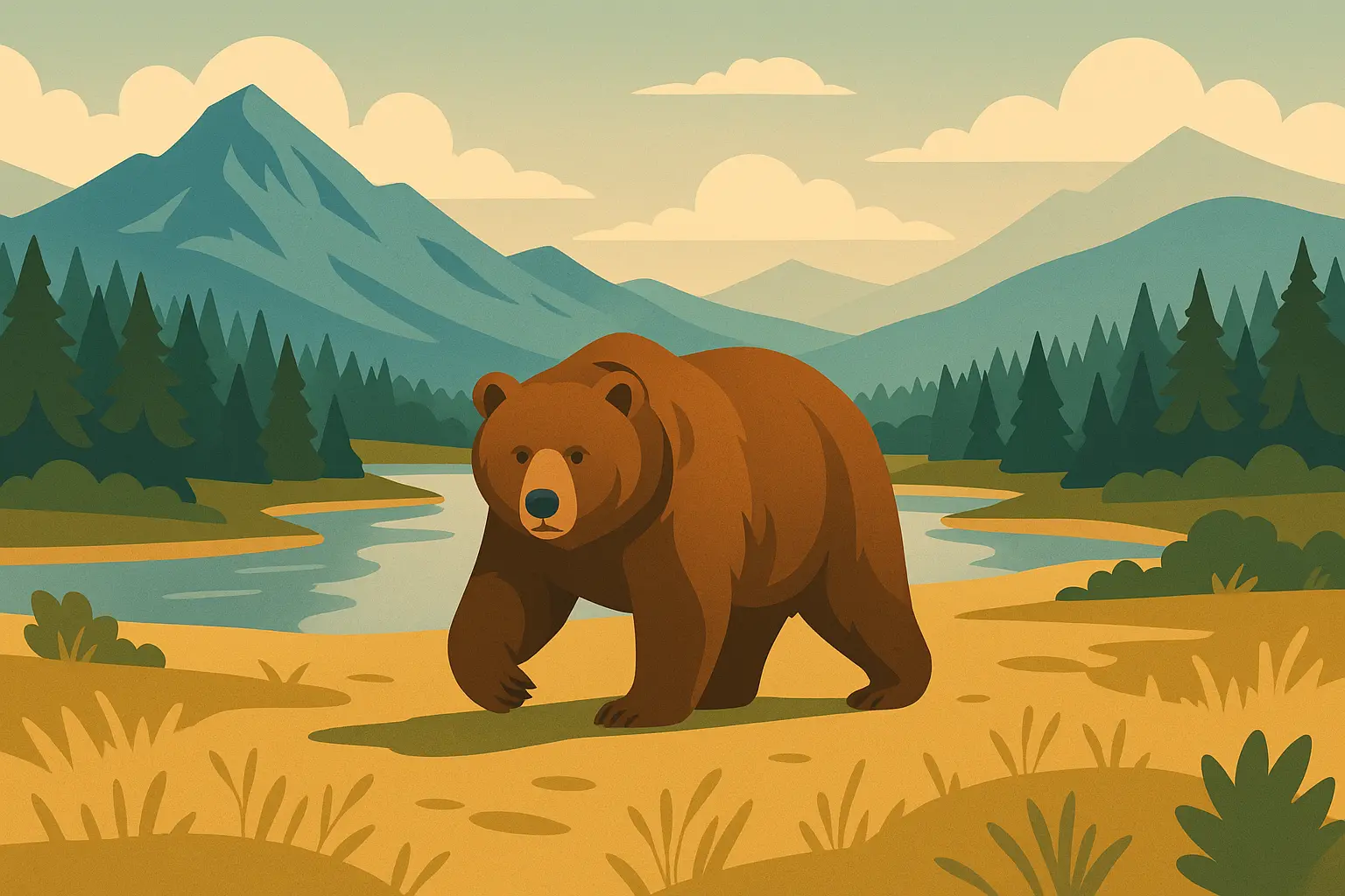 Large grizzly bear back tattoo designs