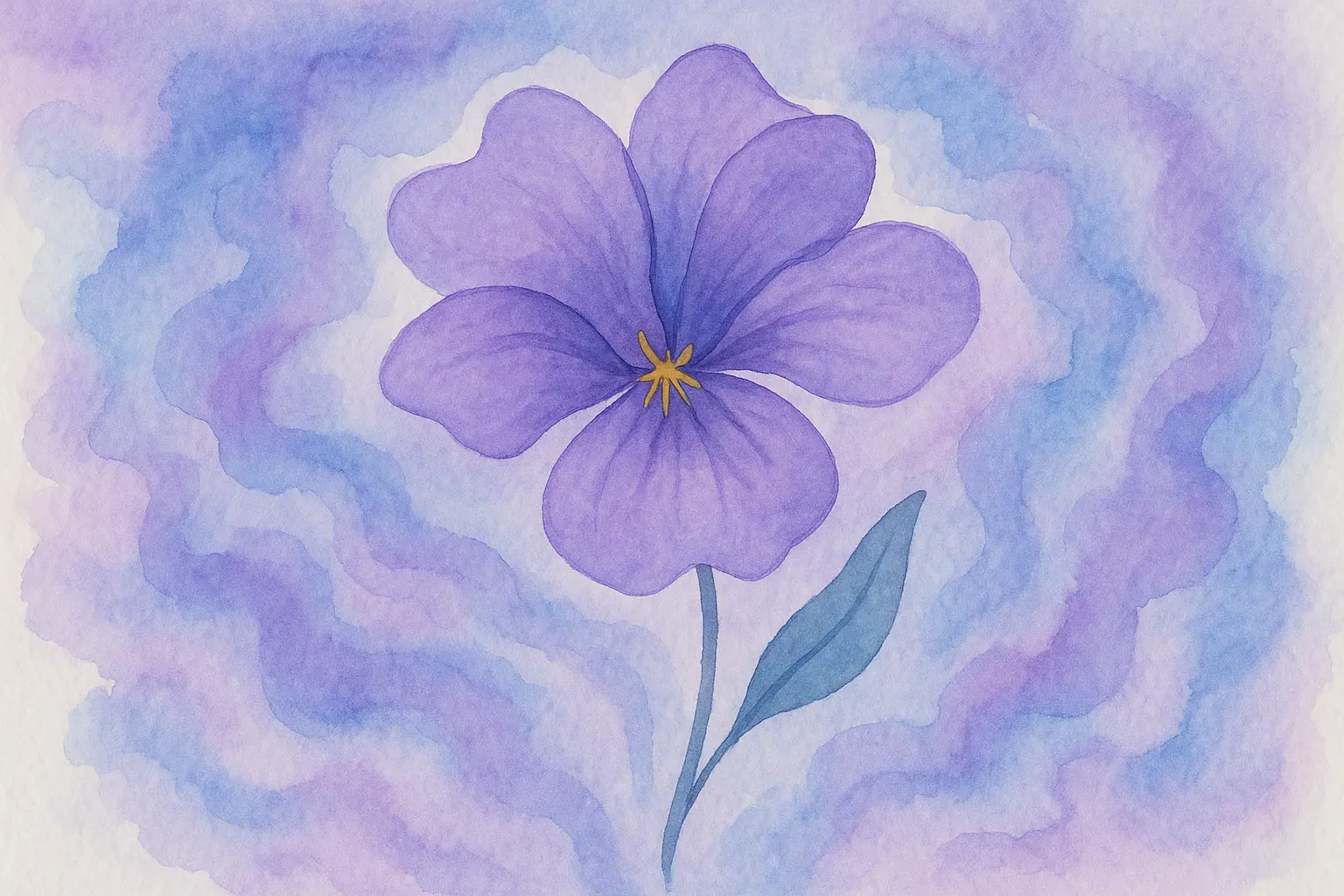 watercolor violet tattoo art