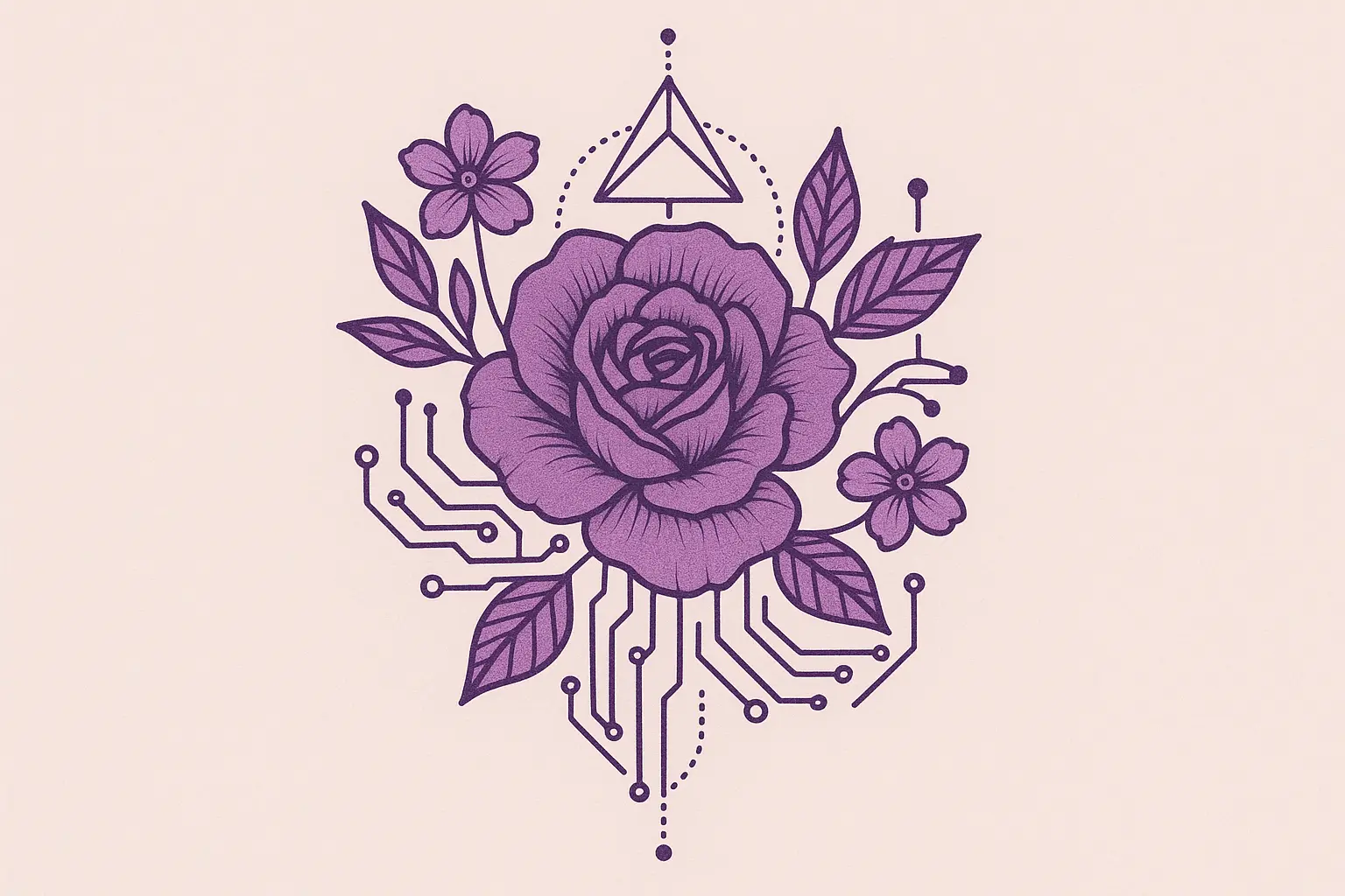 contemporary violet tattoo fusion